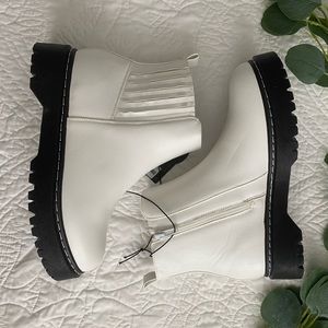 White Forever 21 Combat Boot